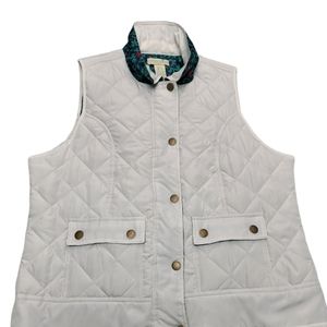 Caribbean joe petite white vest petite size L